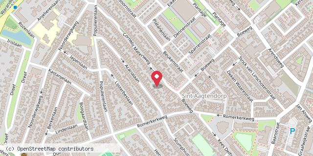 Een kaart met de locatie van Kleverlaantje