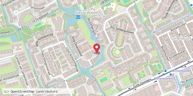 Een kaart met de locatie van Koe45