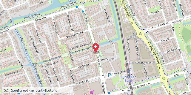 Een kaart met de locatie van LEES-PAD