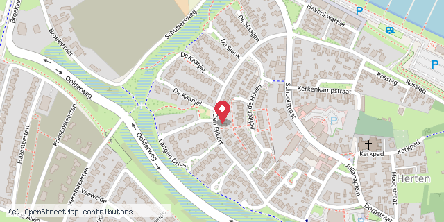 Een kaart met de locatie van De Leesvlinder