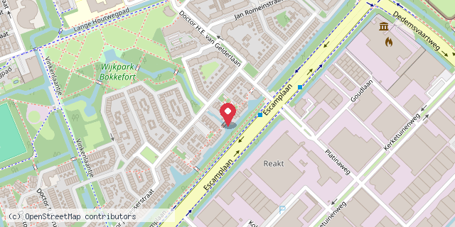 Een kaart met de locatie van Little Free Library Houtwijk