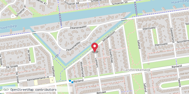 Een kaart met de locatie van Little Free Library Lelystad - Veluwezoom