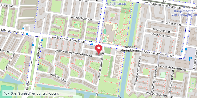 Een kaart met de locatie van logopedie westrand