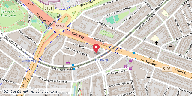 Een kaart met de locatie van Logopediepraktijk Charlois