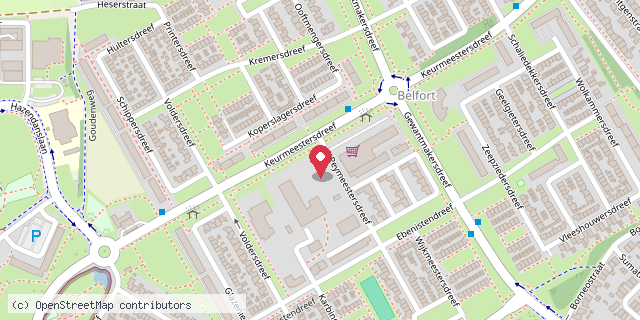 Een kaart met de locatie van Logopediepraktijk Cornelussen