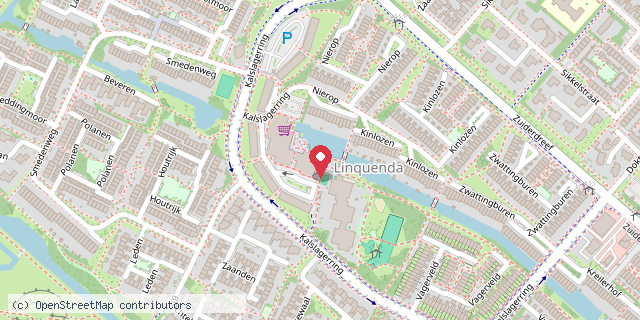 Een kaart met de locatie van Logopediepraktijk Linquenda
