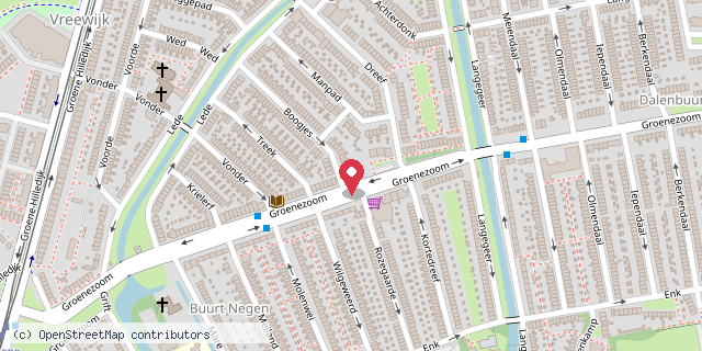 Een kaart met de locatie van Logopediepraktijk Rotterdam-Zuid