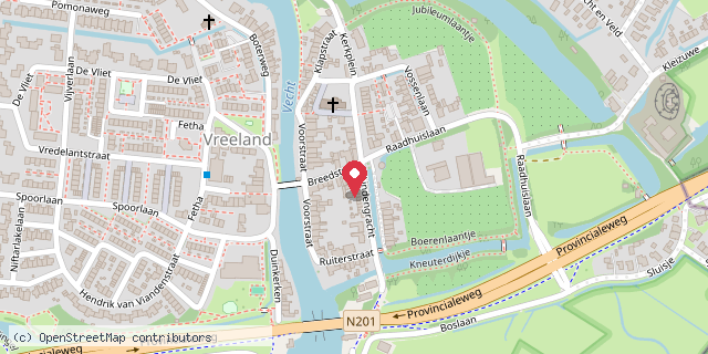 Een kaart met de locatie van Lokaal Zuid