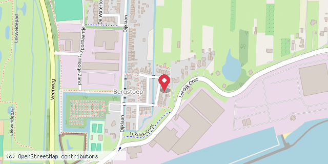 Een kaart met de locatie van Loorens Minibieb