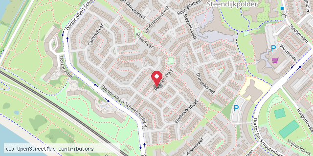 Een kaart met de locatie van Lotte's Boekenkraam