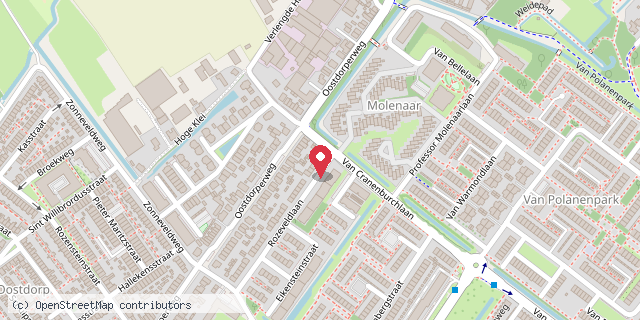 Een kaart met de locatie van LuCeLu MiniBieb