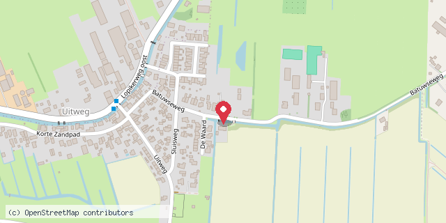 Een kaart met de locatie van M&E minibieb