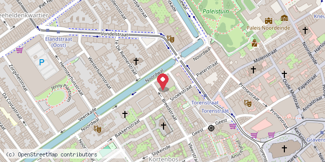 Een kaart met de locatie van Make It ART Worthy (MIAW)