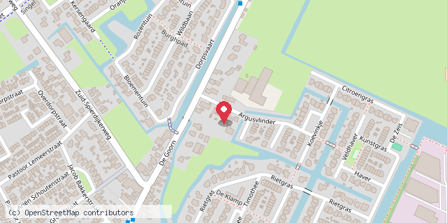 Een kaart met de locatie van Mary-Jane's Minibieb