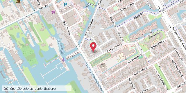 Een kaart met de locatie van Mini Bieb Perronzijde