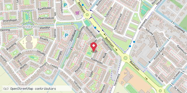 Een kaart met de locatie van Mini-bieb