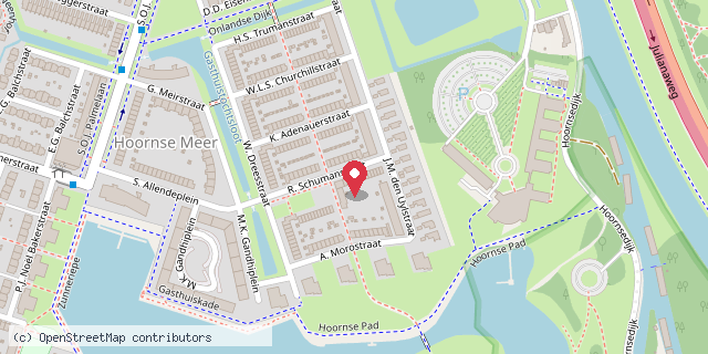 Een kaart met de locatie van Mini-Bieb Groningen