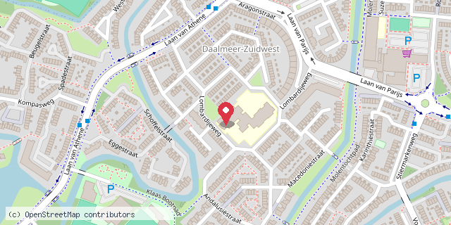 Een kaart met de locatie van Mini-bieb Sookie