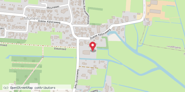 Een kaart met de locatie van Mini-Moune-Bieb