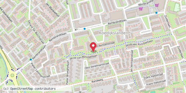 Een kaart met de locatie van Minibie-P Ateljeepee