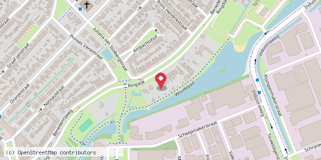 Een kaart met de locatie van Minibieb