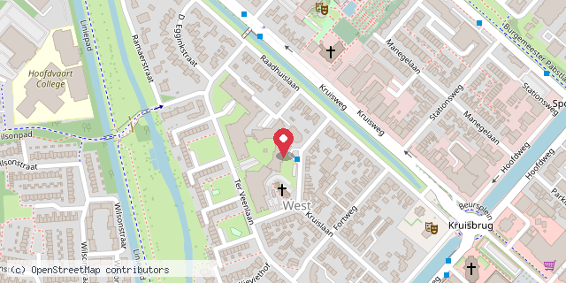 Een kaart met de locatie van Minibieb