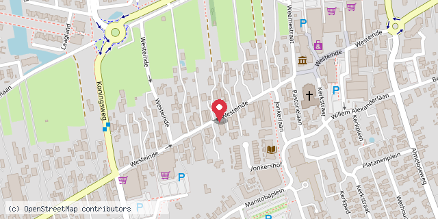 Een kaart met de locatie van Minibieb