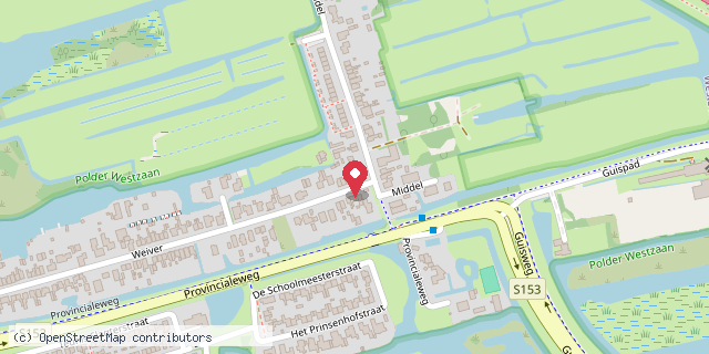 Een kaart met de locatie van Minibieb - Kakelbont