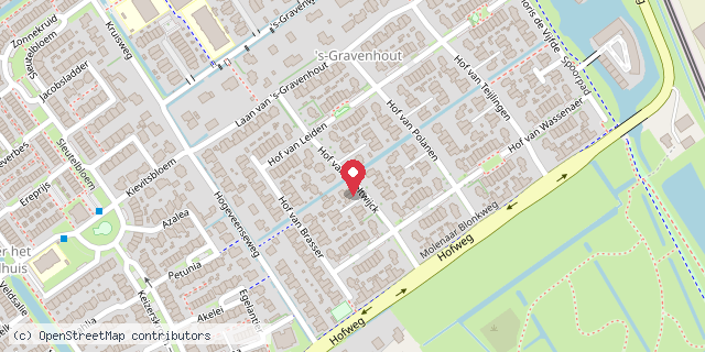 Een kaart met de locatie van Minibieb 's Gravenhout