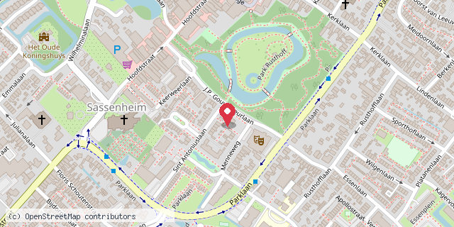 Een kaart met de locatie van Minibieb 't Onderdak