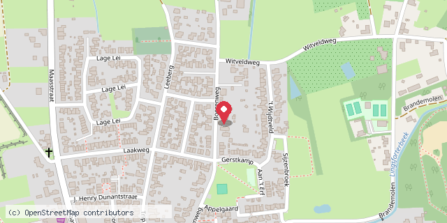 Een kaart met de locatie van Minibieb “ De Driek “