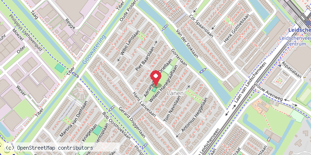 Een kaart met de locatie van Minibieb A van Driellaan