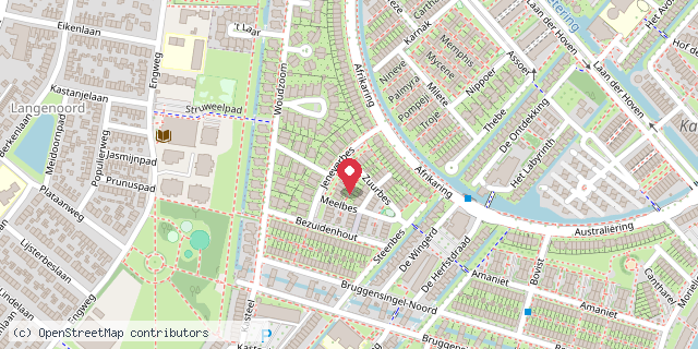 Een kaart met de locatie van Minibieb Amersfoort-Kattenbroek