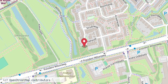 Een kaart met de locatie van Minibieb Bibliotheek Rotterdam: Dopheide 24
