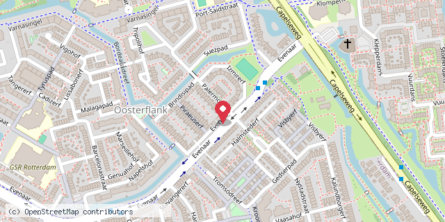 Een kaart met de locatie van Minibieb Bibliotheek Rotterdam: Palermohof 53