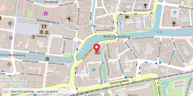 Een kaart met de locatie van Minibieb bij BeautyBuilding Leeuwarden