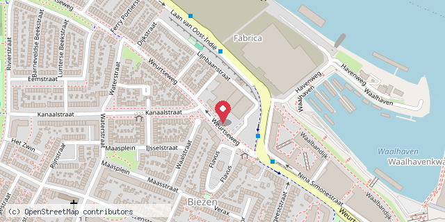 Een kaart met de locatie van Minibieb bij de ImPact-Fabriek