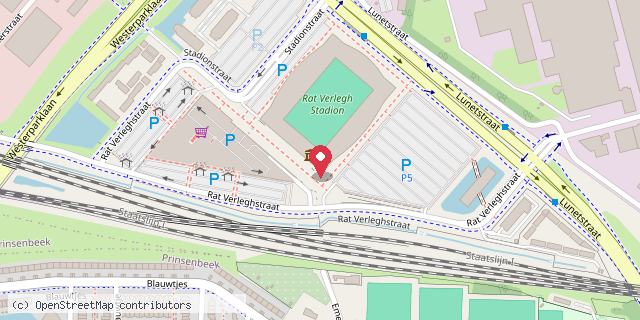 Een kaart met de locatie van Minibieb bij Popcorner Breda