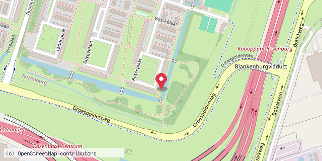 Een kaart met de locatie van Minibieb Bosseplaat