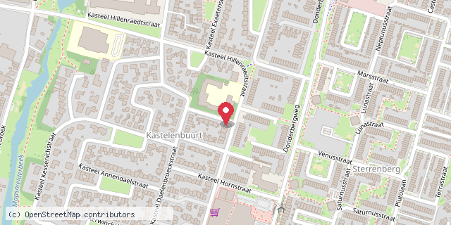 Een kaart met de locatie van Minibieb bs de Kasteeltuin