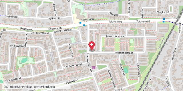 Een kaart met de locatie van minibieb Bubo Bubo