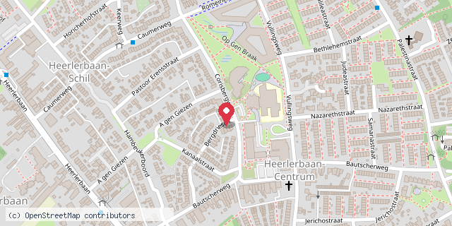 Een kaart met de locatie van Minibieb Corisberg