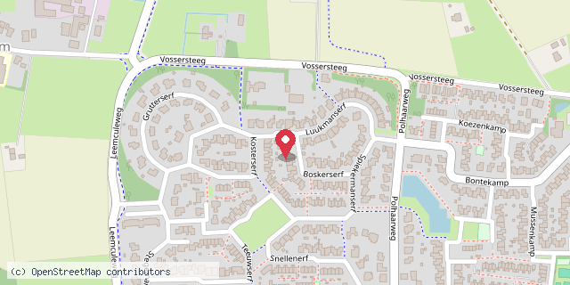 Een kaart met de locatie van Minibieb Dalfsen