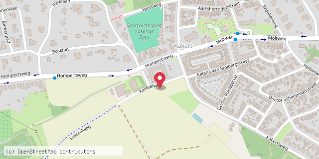 Een kaart met de locatie van Minibieb de Boerderie