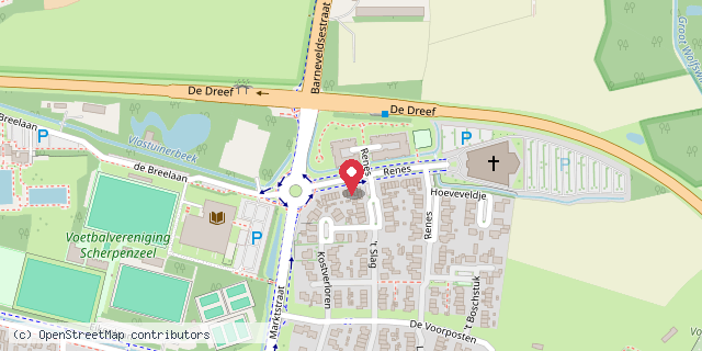 Een kaart met de locatie van Minibieb De Gerbera