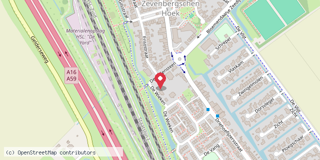 Een kaart met de locatie van Minibieb De kleine boekenkast