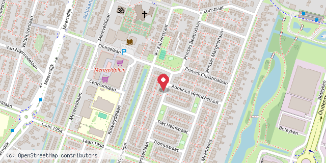 Een kaart met de locatie van Minibieb De Meern (Utrecht)