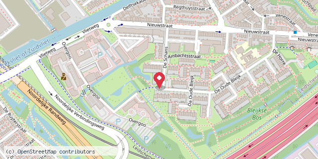 Een kaart met de locatie van MINIBIEB DE SCHANS