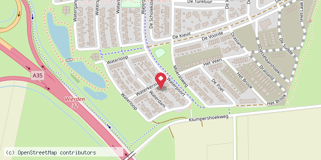 Een kaart met de locatie van Minibieb De Zuidbroek