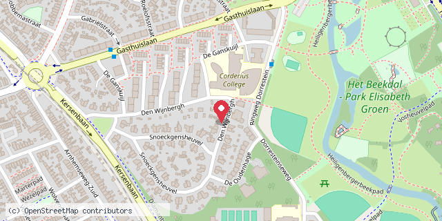 Een kaart met de locatie van Minibieb DEN WIJNBERGH